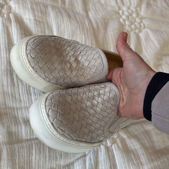 M.GEMI CERCHIO WOVEN LEATHER SLIP ON SHOES SIZE 8 women’s grey gray sneaker - Picture 9 of 10